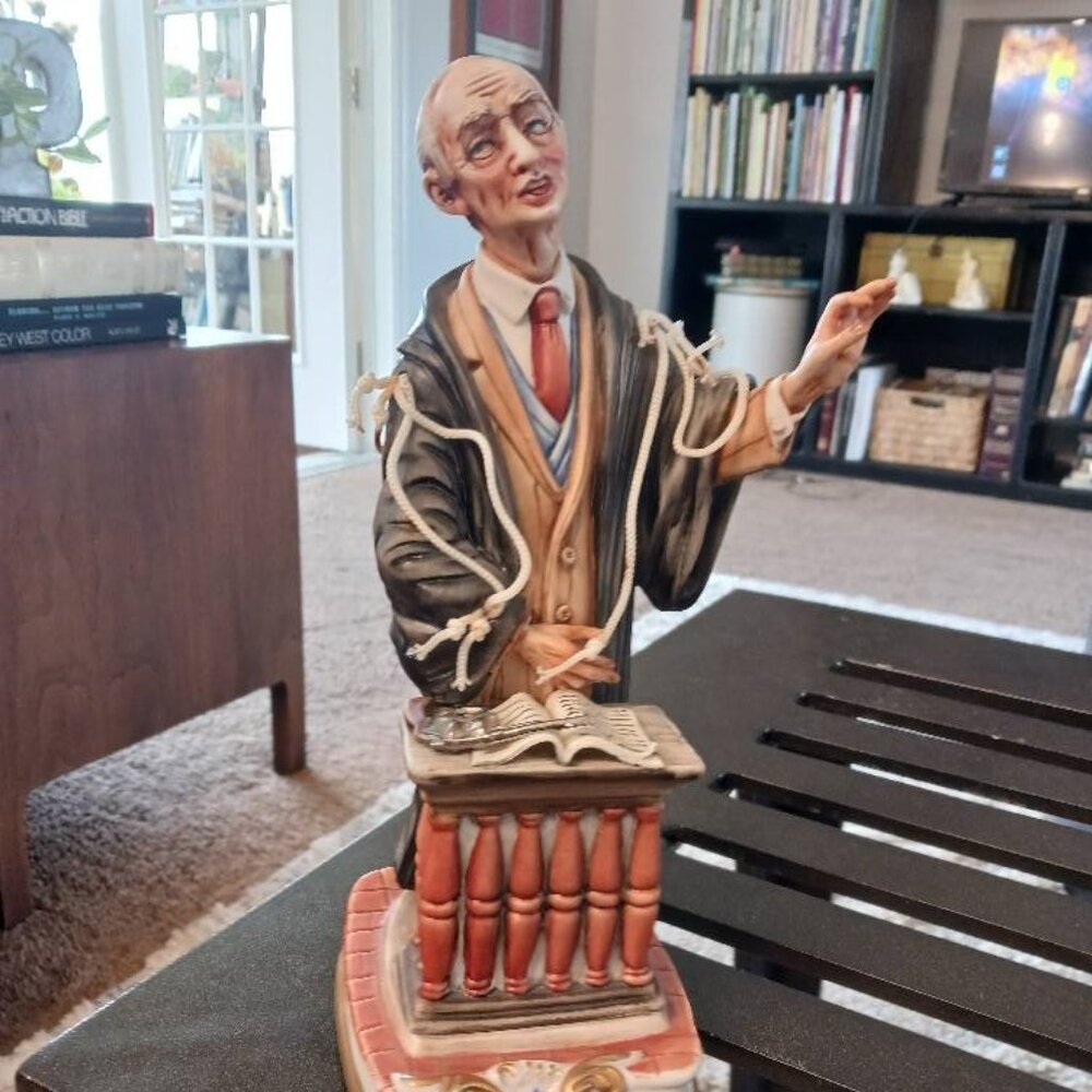 Capodimonte by Rory La Medea Hand Painted Lawyer Barrister with Boots and Gun